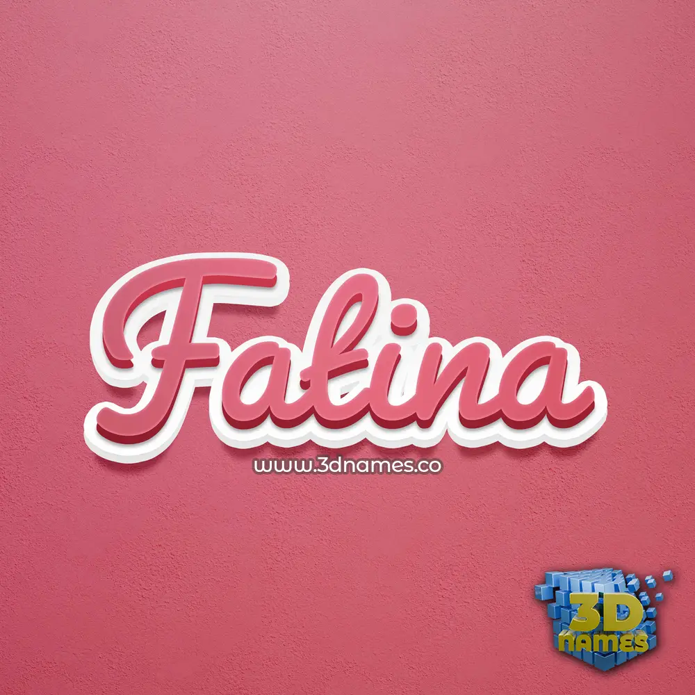 fatina in Red Scribble style - 3D name wallpaper