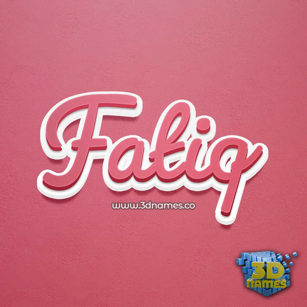 fatiq in Red Scribble style - 3D name wallpaper
