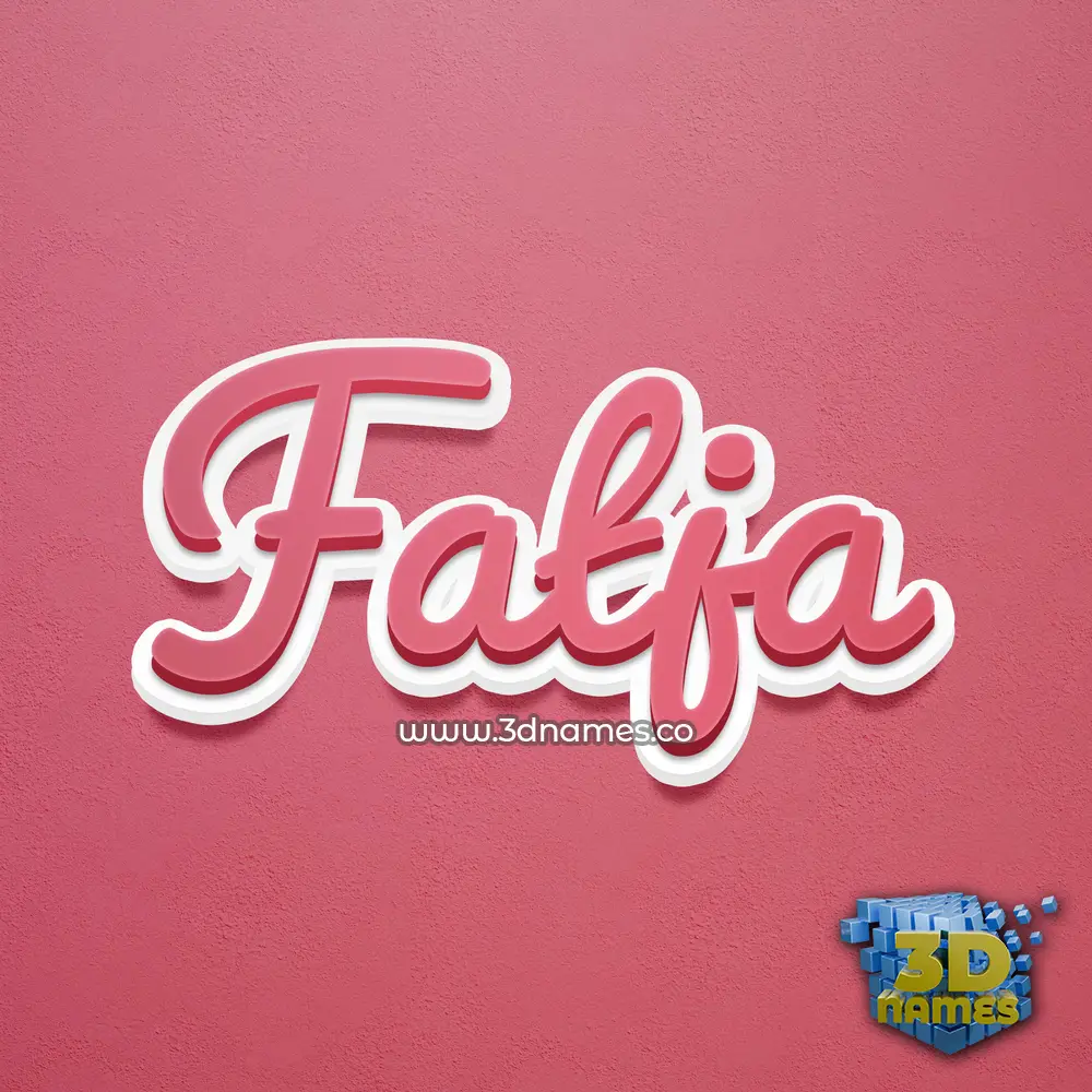 fatja in Red Scribble style - 3D name wallpaper
