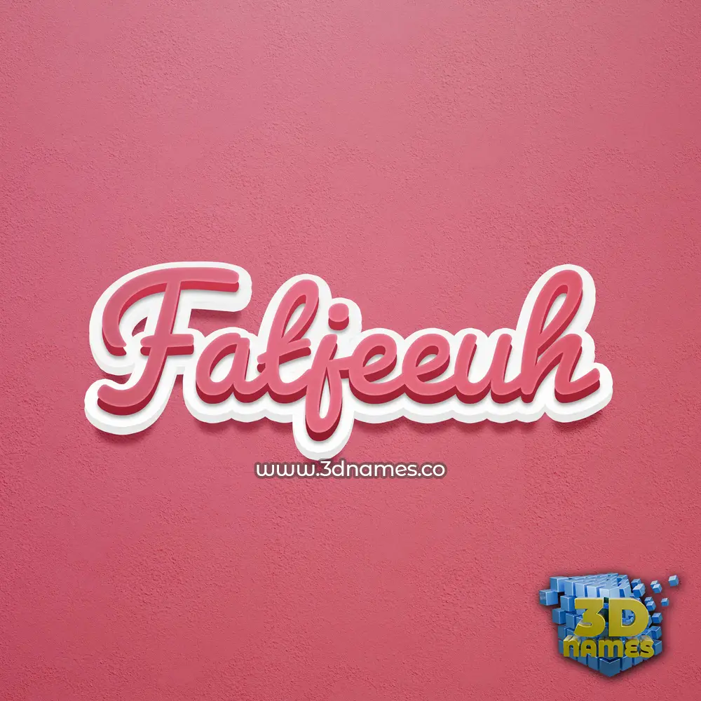 fatjeeuh in Red Scribble style - 3D name wallpaper