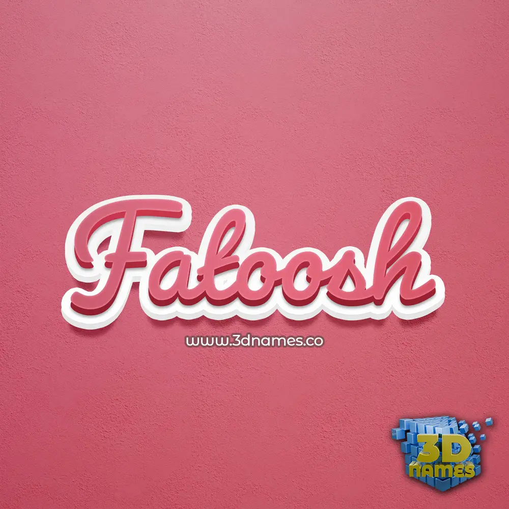 fatoosh in Red Scribble style - 3D name wallpaper