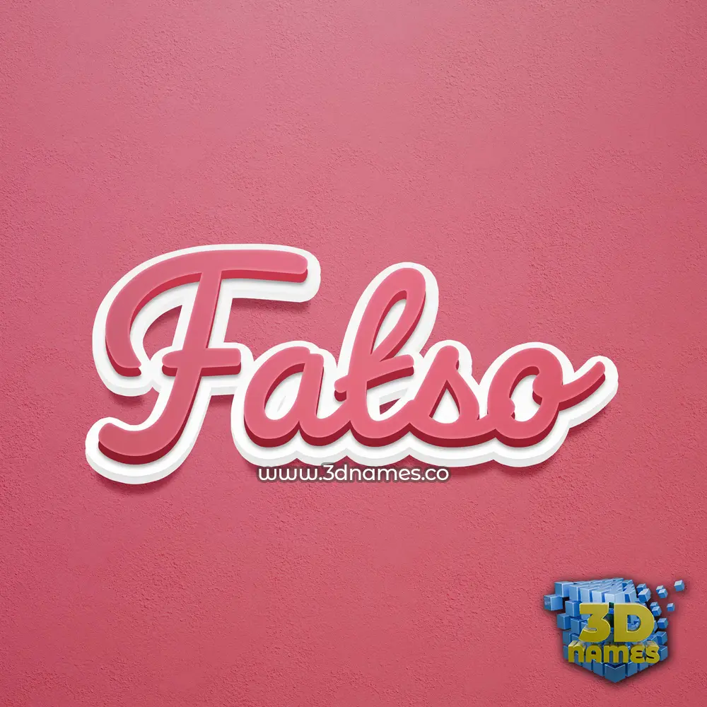 fatso in Red Scribble style - 3D name wallpaper