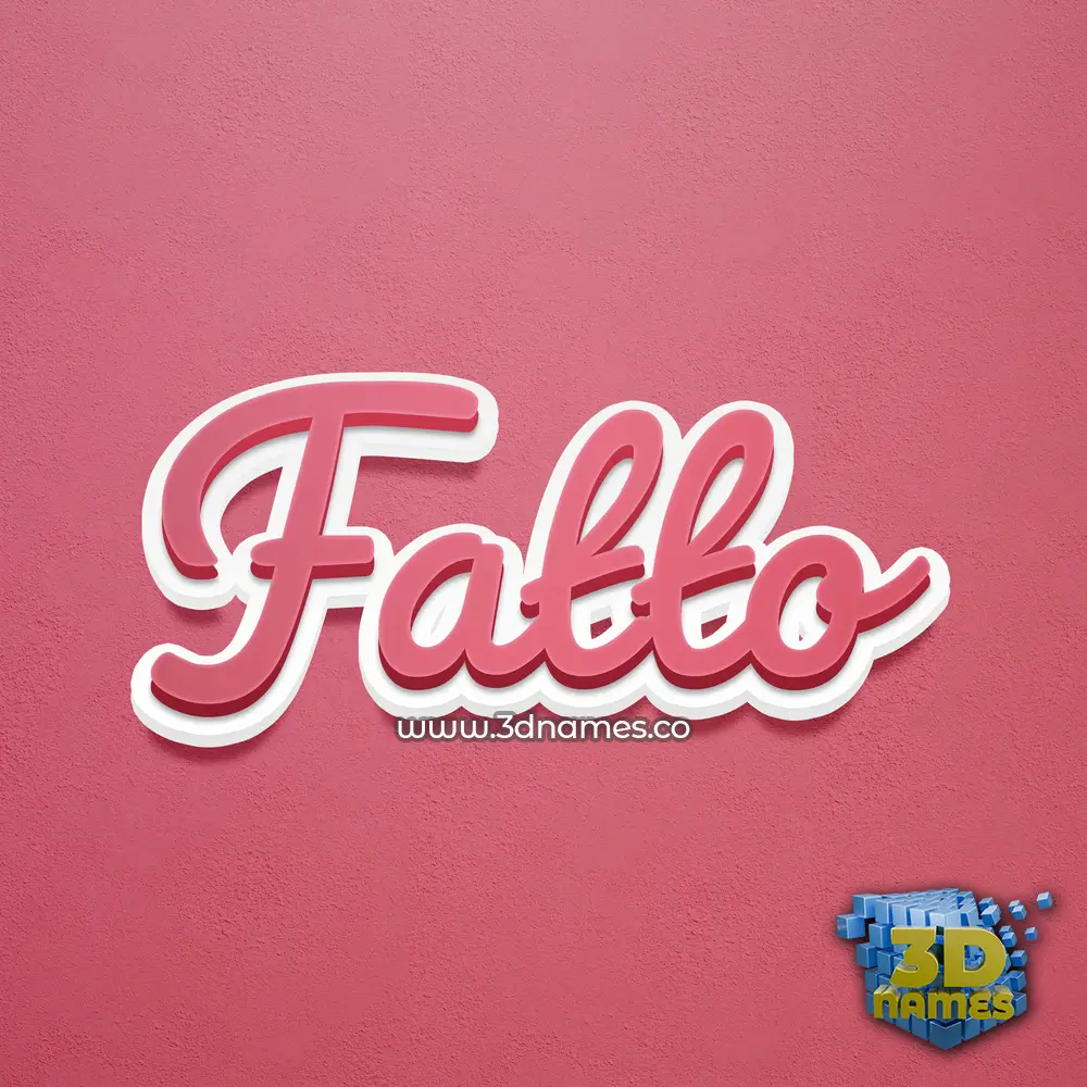fatto in Red Scribble style - 3D name wallpaper