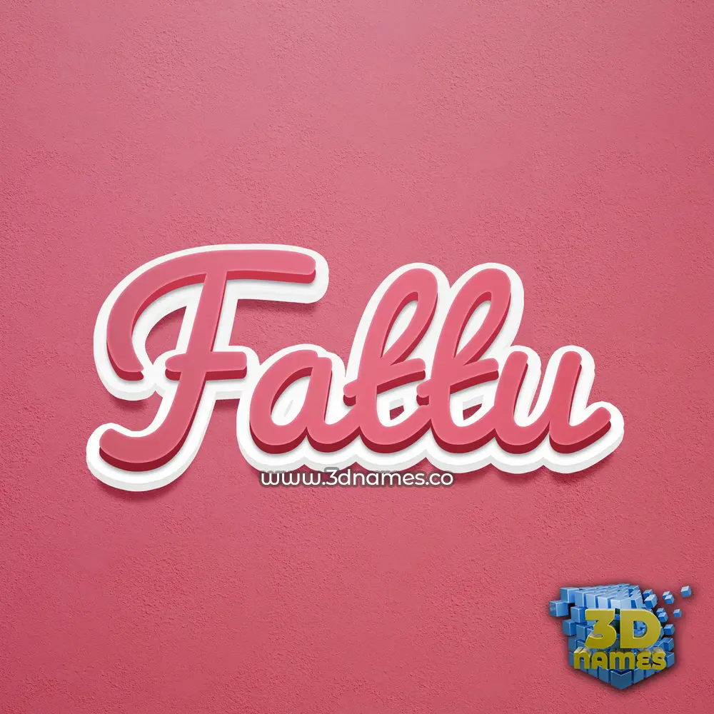 fattu in Red Scribble style - 3D name wallpaper