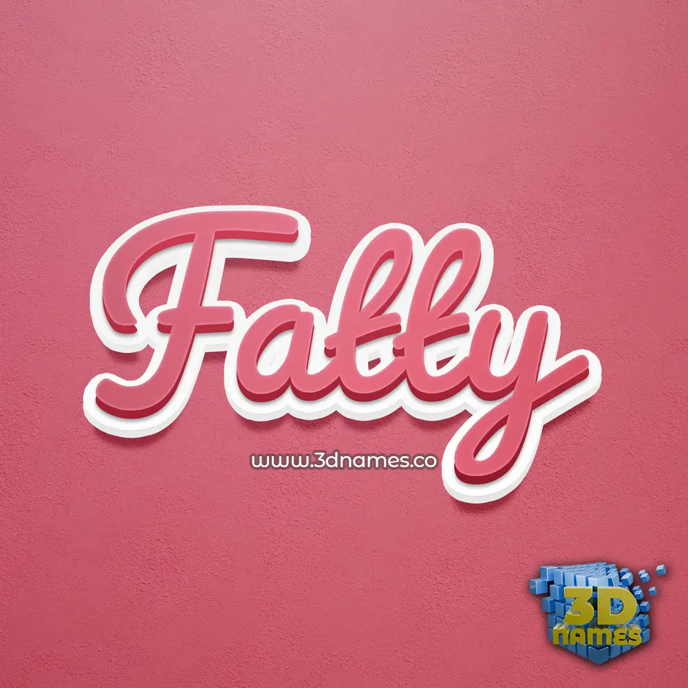 fatty in Red Scribble style - 3D name wallpaper