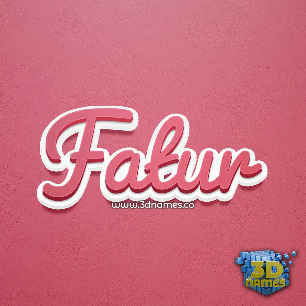 fatur in Red Scribble style - 3D name wallpaper