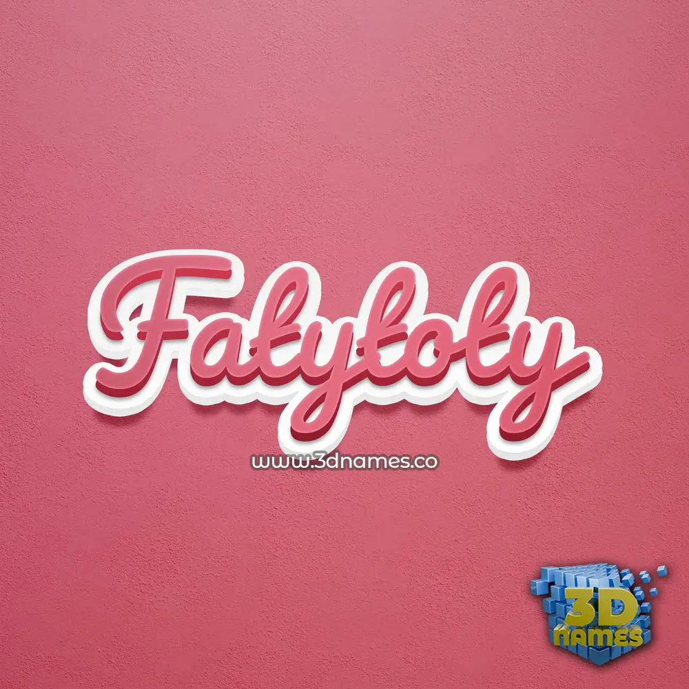 fatytoty in Red Scribble style - 3D name wallpaper