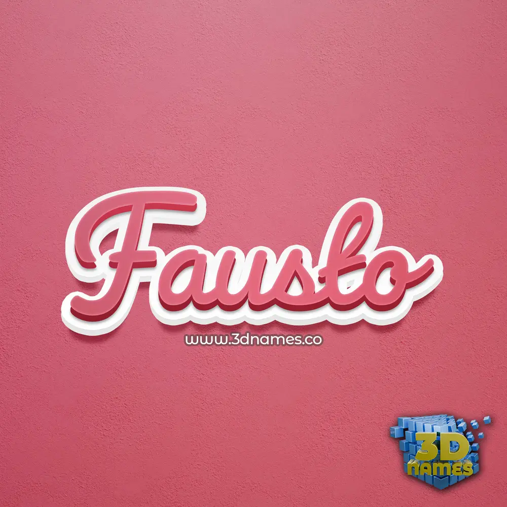 fausto in Red Scribble style - 3D name wallpaper