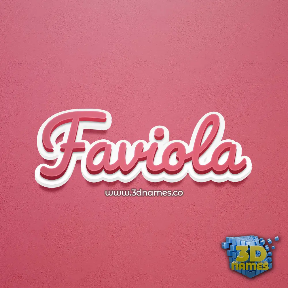 faviola in Red Scribble style - 3D name wallpaper