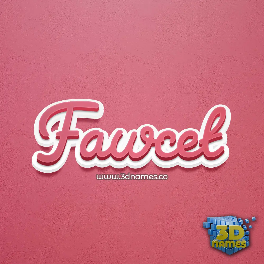 fawcet in Red Scribble style - 3D name wallpaper
