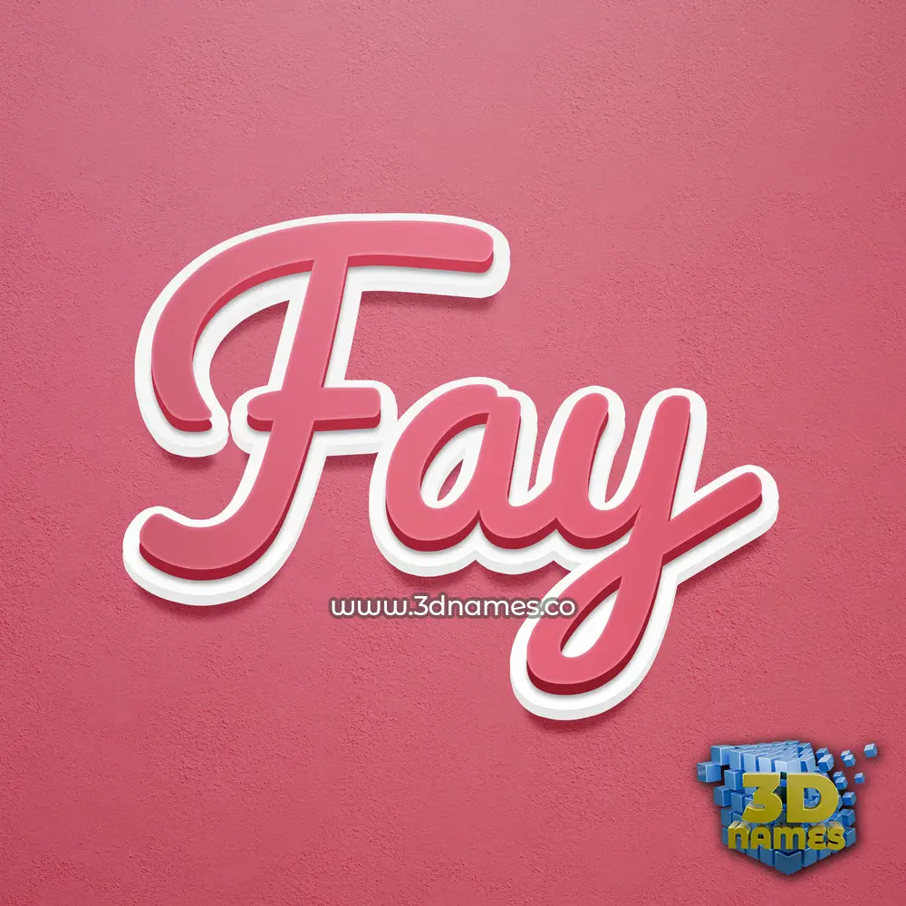 fay in Red Scribble style - 3D name wallpaper