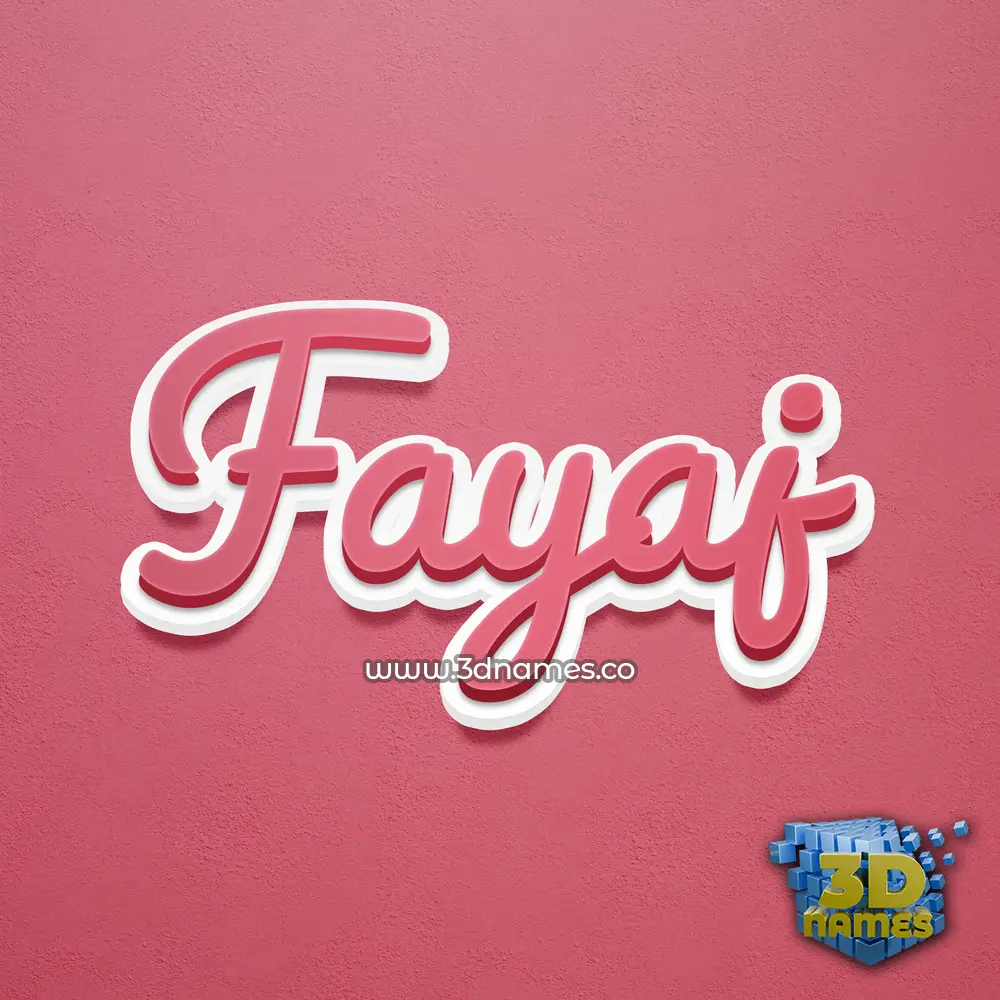 fayaj in Red Scribble style - 3D name wallpaper