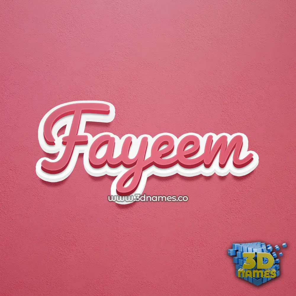 fayeem in Red Scribble style - 3D name wallpaper