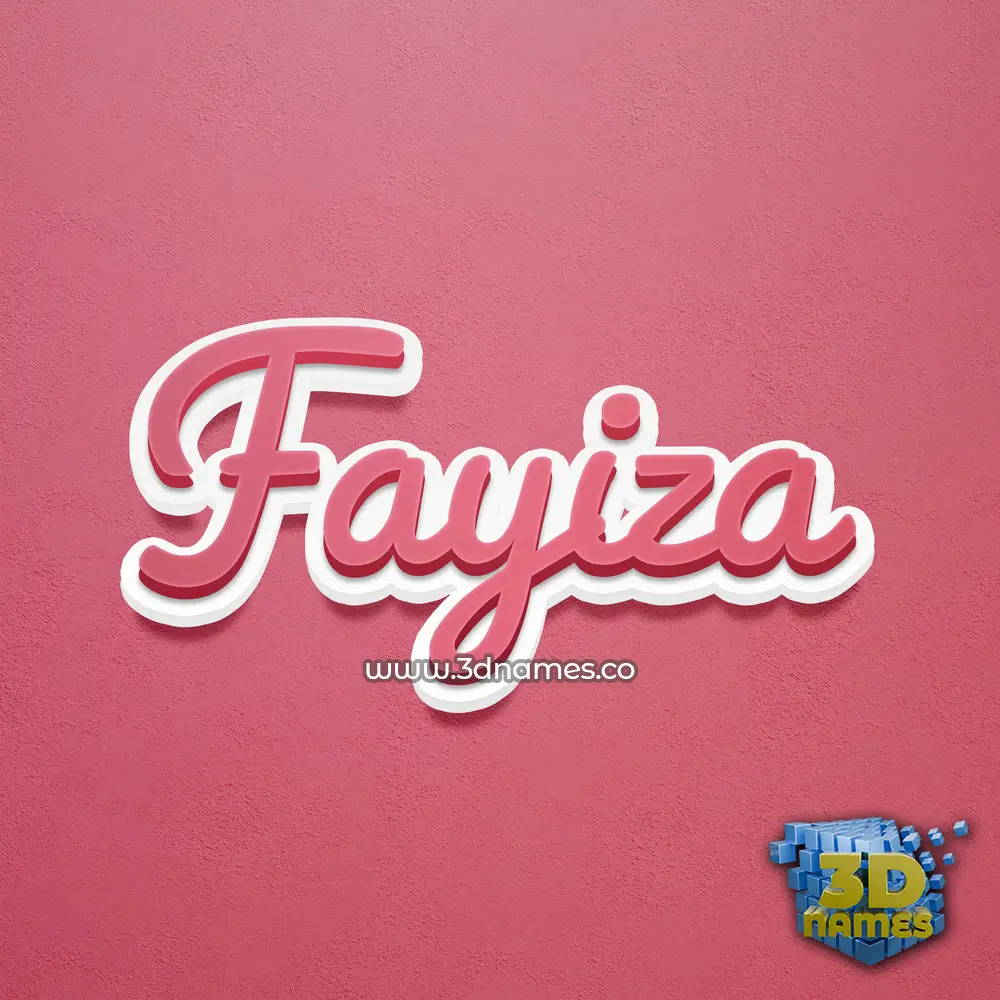 fayiza in Red Scribble style - 3D name wallpaper