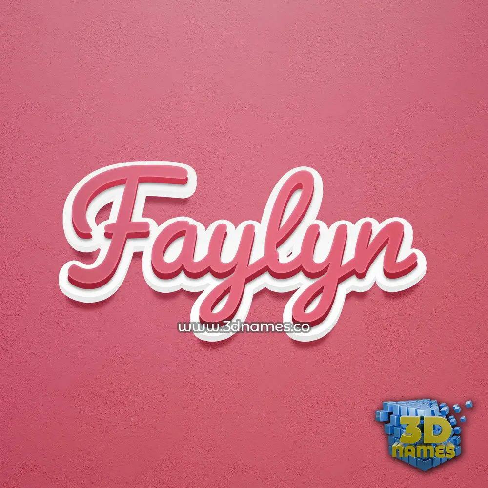 faylyn in Red Scribble style - 3D name wallpaper