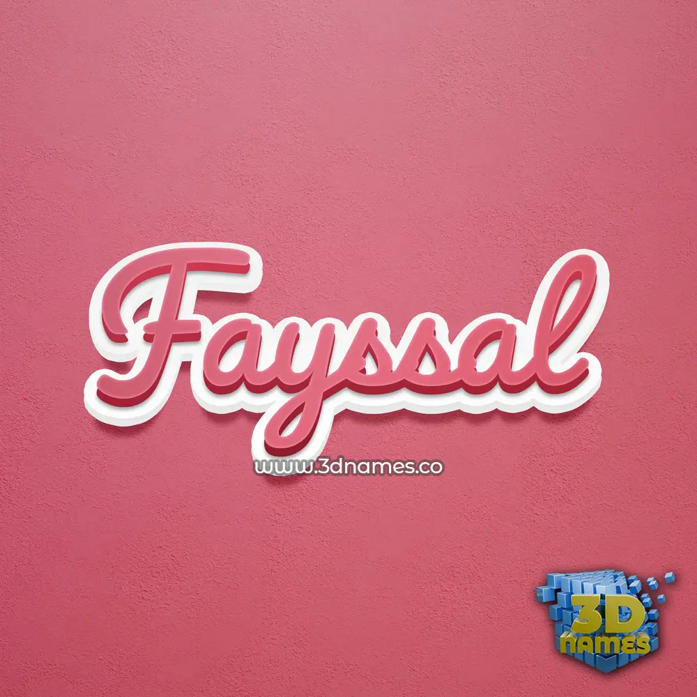 fayssal in Red Scribble style - 3D name wallpaper