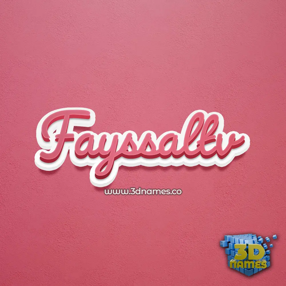 fayssaltv in Red Scribble style - 3D name wallpaper