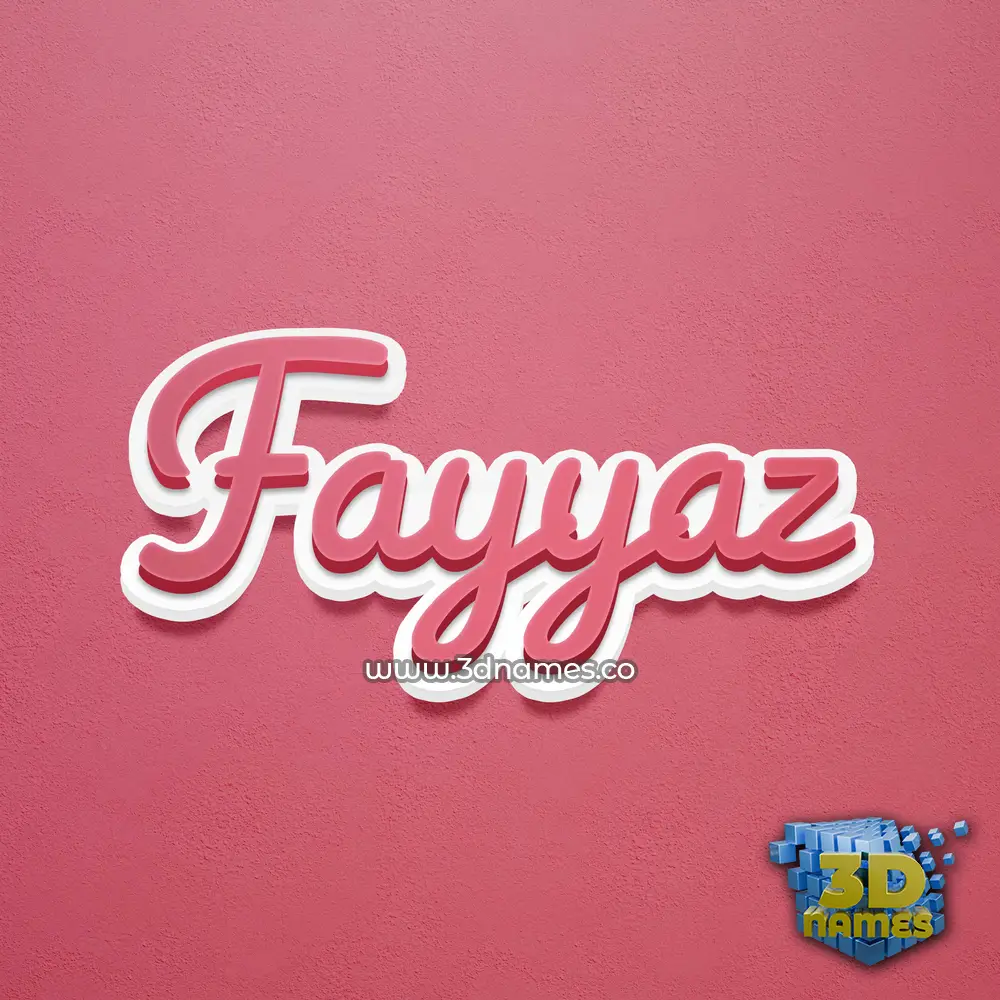 fayyaz in Red Scribble style - 3D name wallpaper