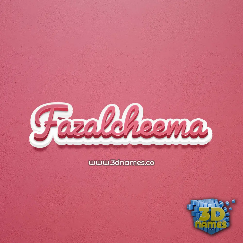 fazalcheema in Red Scribble style - 3D name wallpaper