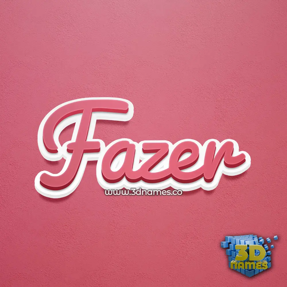 fazer in Red Scribble style - 3D name wallpaper