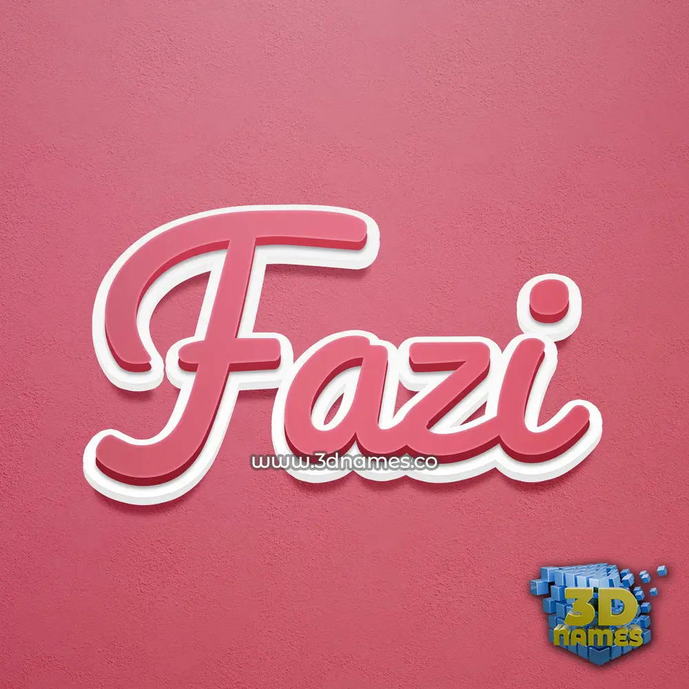 fazi in Red Scribble style - 3D name wallpaper
