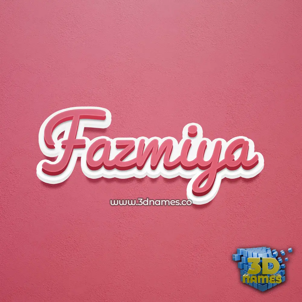 fazmiya in Red Scribble style - 3D name wallpaper