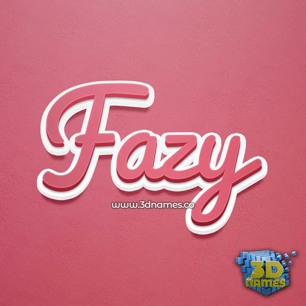 fazy in Red Scribble style - 3D name wallpaper