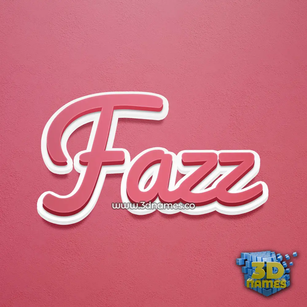 fazz in Red Scribble style - 3D name wallpaper