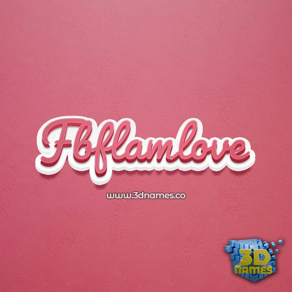 fbflamlove in Red Scribble style - 3D name wallpaper