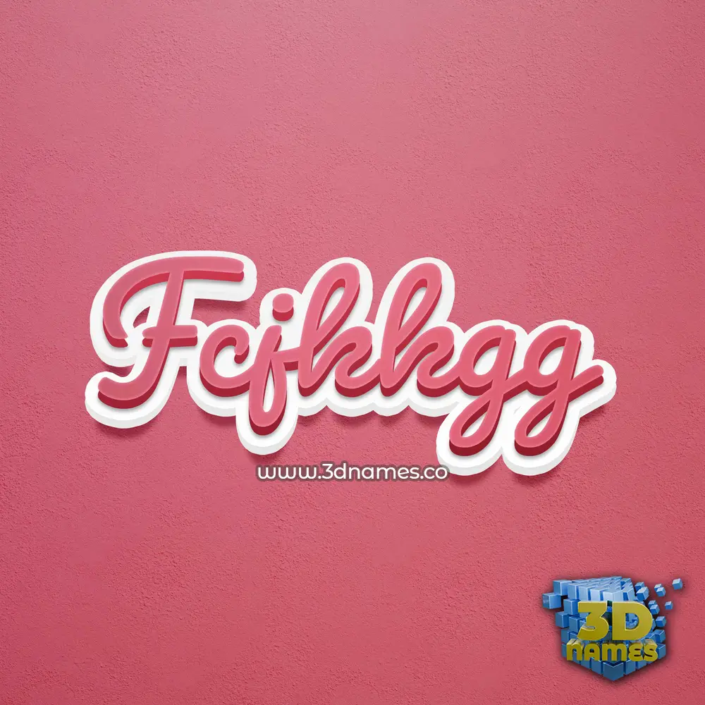 fcjkkgg in Red Scribble style - 3D name wallpaper