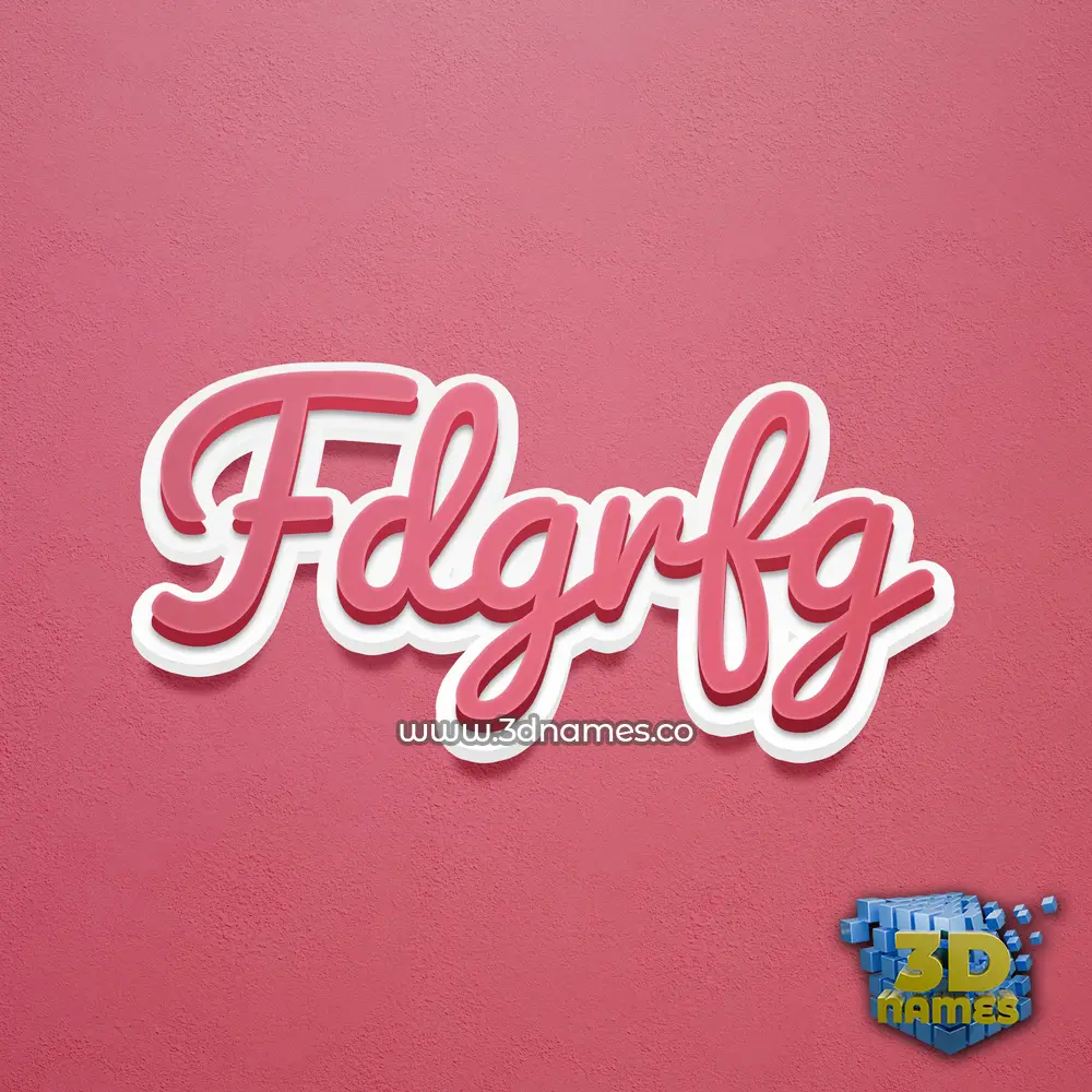 fdgrfg in Red Scribble style - 3D name wallpaper