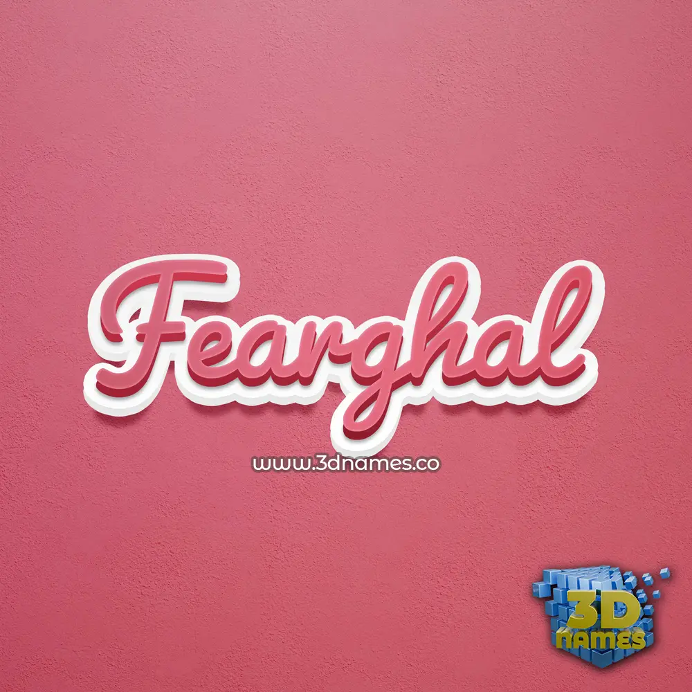 fearghal in Red Scribble style - 3D name wallpaper