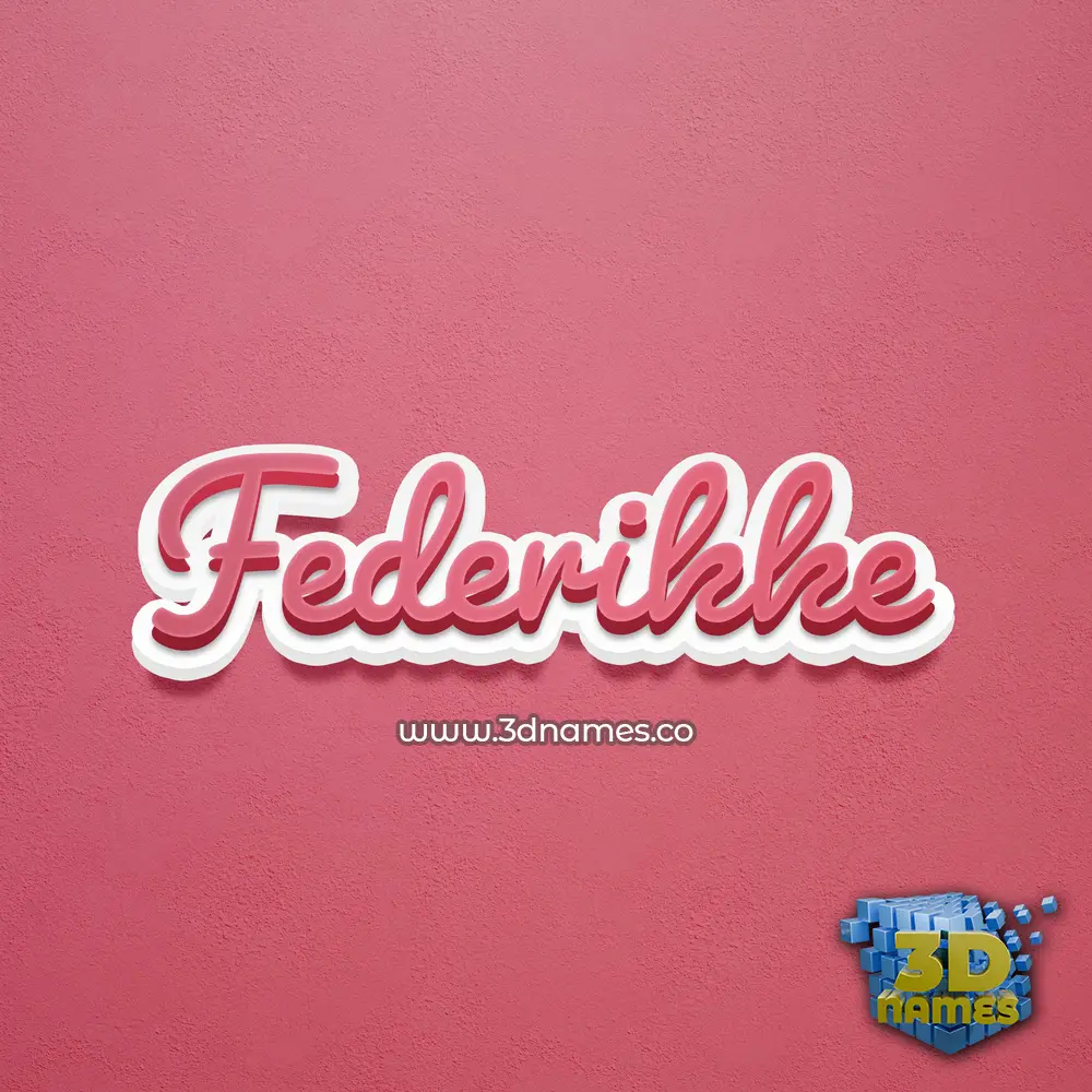 federikke in Red Scribble style - 3D name wallpaper