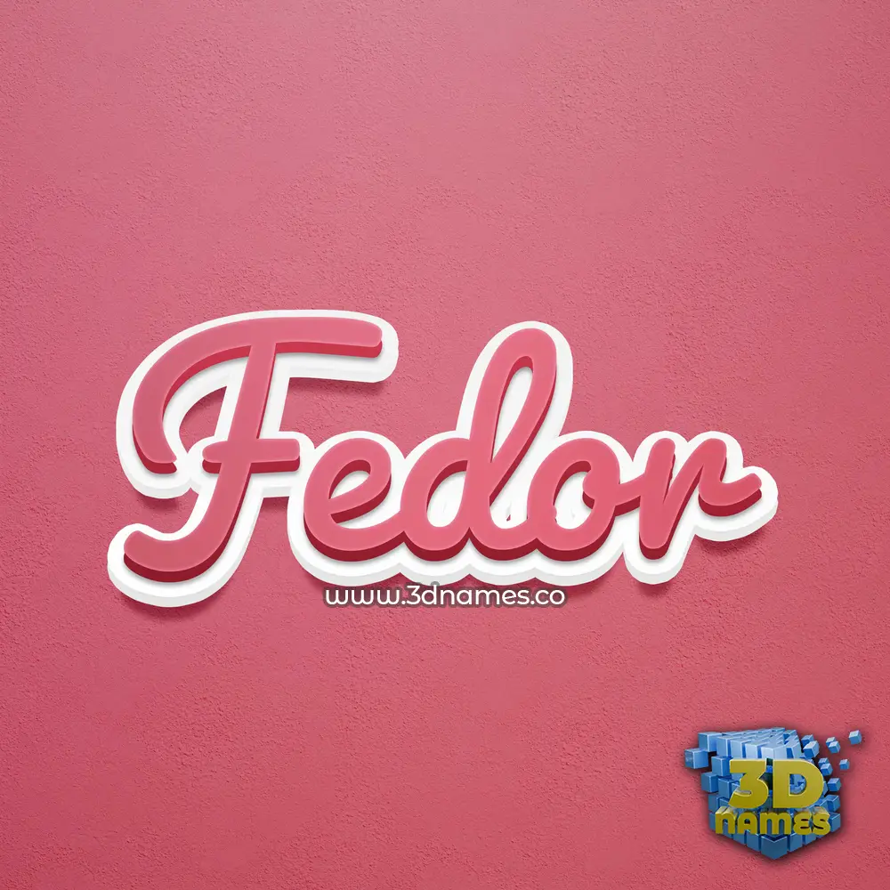 fedor in Red Scribble style - 3D name wallpaper