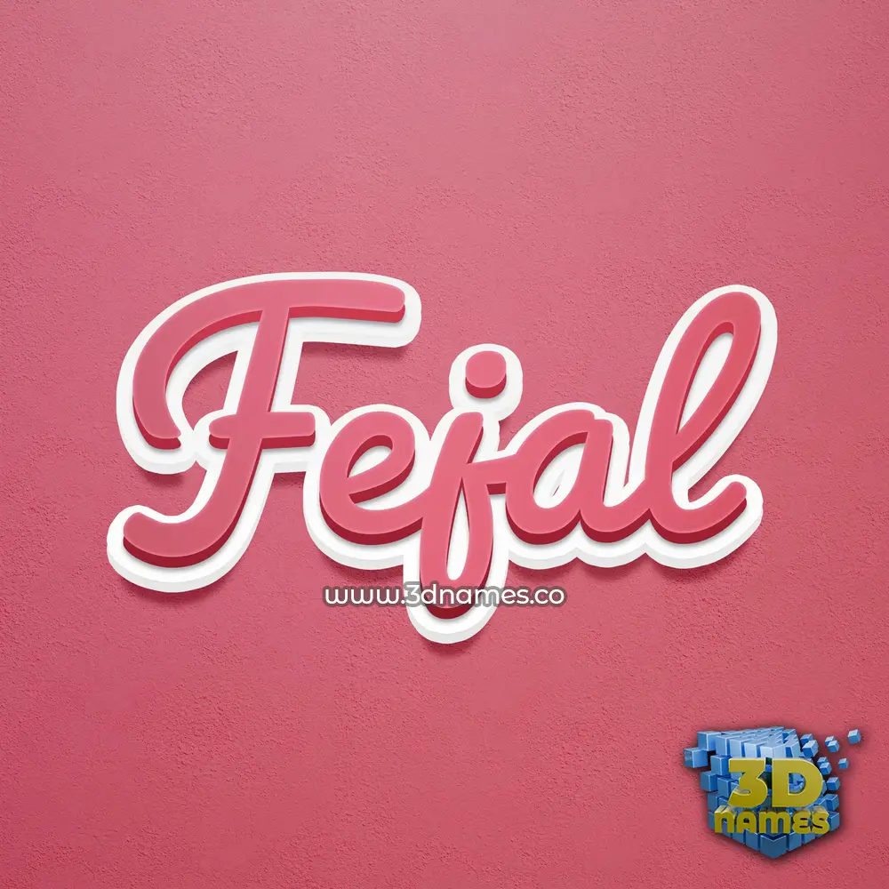 fejal in Red Scribble style - 3D name wallpaper
