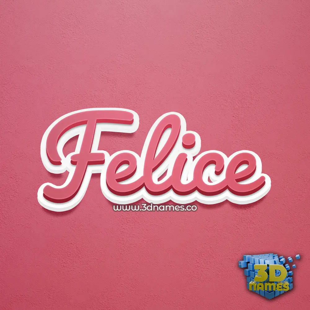felice in Red Scribble style - 3D name wallpaper