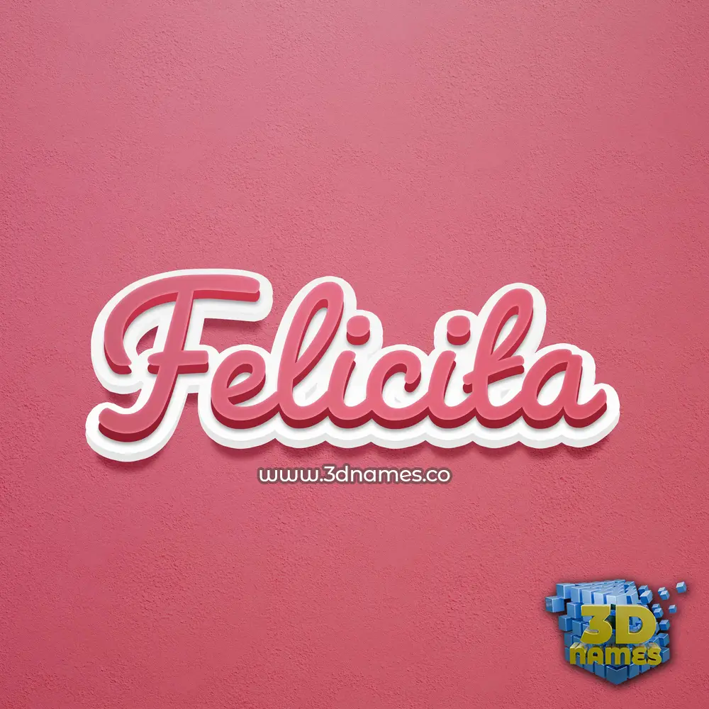 felicita in Red Scribble style - 3D name wallpaper