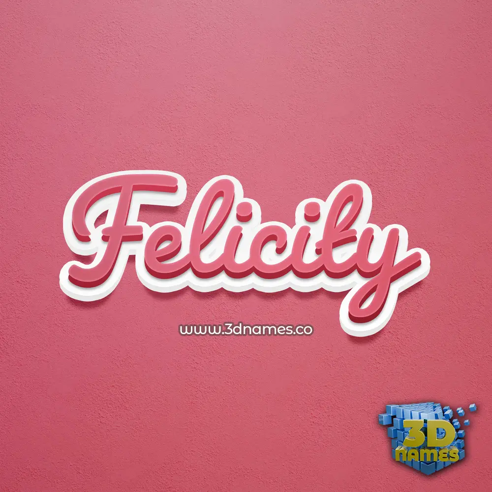 felicity in Red Scribble style - 3D name wallpaper