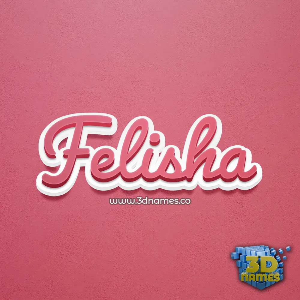felisha in Red Scribble style - 3D name wallpaper