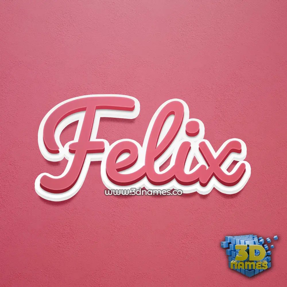 felix in Red Scribble style - 3D name wallpaper