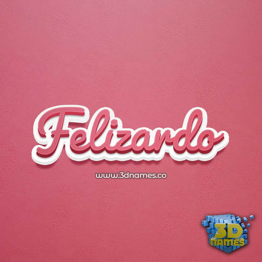 felizardo in Red Scribble style - 3D name wallpaper
