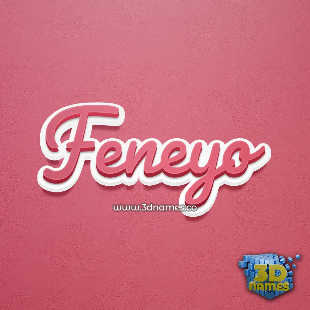 feneyo in Red Scribble style - 3D name wallpaper