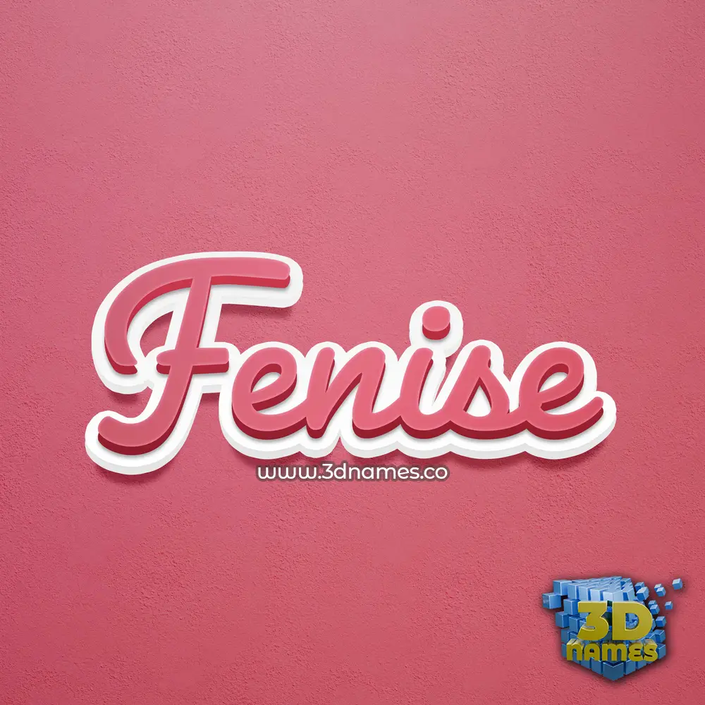 fenise in Red Scribble style - 3D name wallpaper