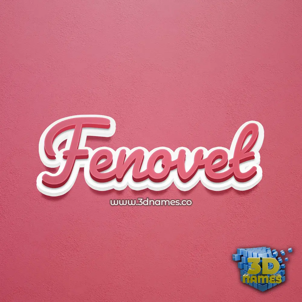 fenovet in Red Scribble style - 3D name wallpaper
