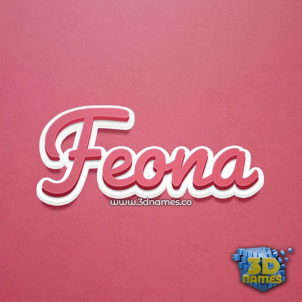feona in Red Scribble style - 3D name wallpaper