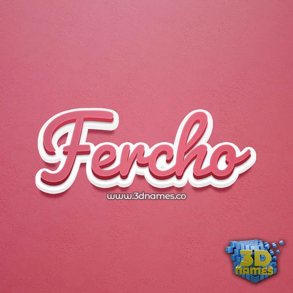 fercho in Red Scribble style - 3D name wallpaper