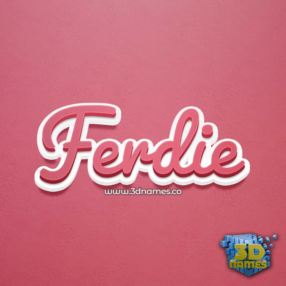 ferdie in Red Scribble style - 3D name wallpaper