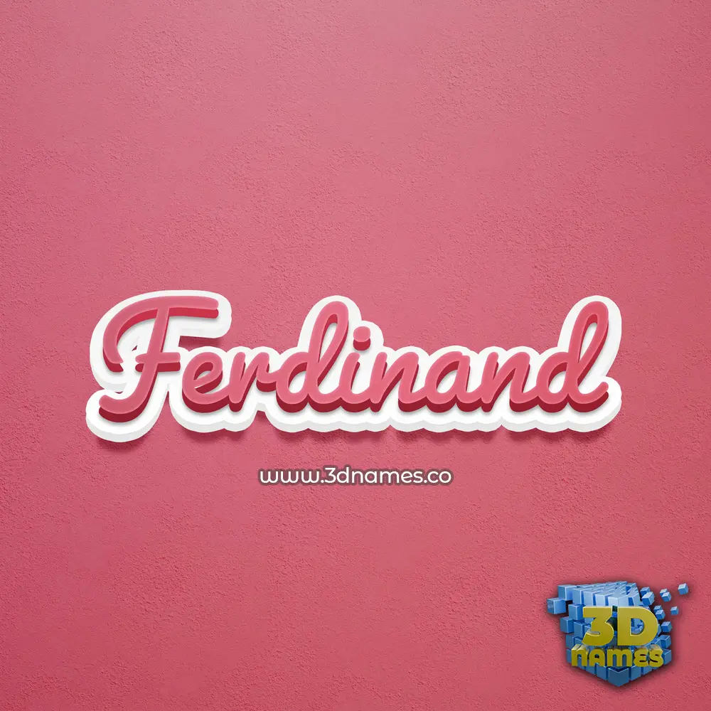 ferdinand in Red Scribble style - 3D name wallpaper