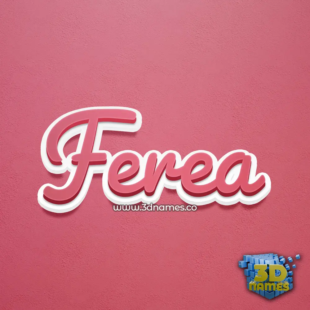 ferea in Red Scribble style - 3D name wallpaper