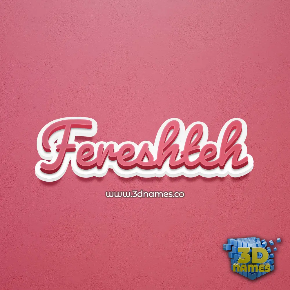 fereshteh in Red Scribble style - 3D name wallpaper